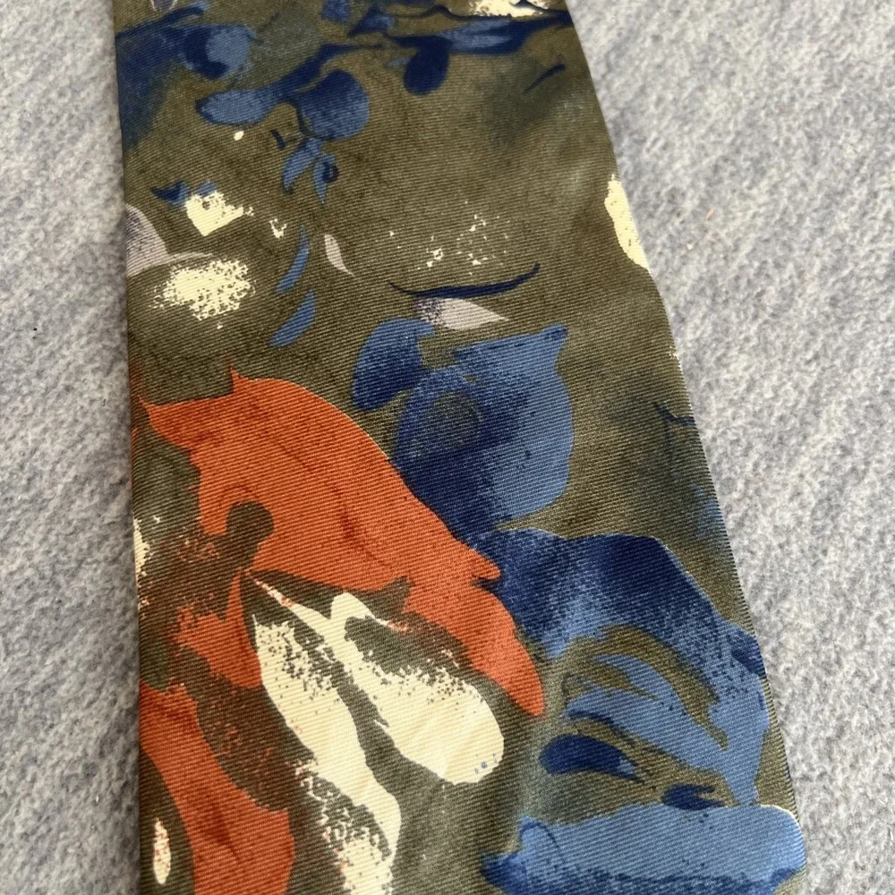 Carlo Palazzi Italian Silk Tie Watercolor Floral Abstract Vintage Career Formal